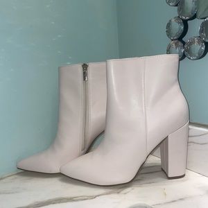 Just Fab White Booties